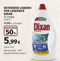 Dixan - Detersivo Liquido Per Lavatrice Dixan - Detersivo Liquido Per Lavatrice