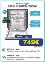 Samsung - Lavastoviglie Serie 6 Al DW60DG790B00U1 Samsung - Lavastoviglie Serie 6 Al DW60DG790B00U1
