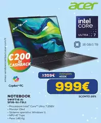 Acer - Notebook SFI-6-51-73L Acer - Notebook SFI-6-51-73L