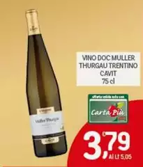 Cavit - Vino DOC Muller Thurgau Trentino Cavit - Vino DOC Muller Thurgau Trentino