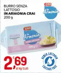 Crai - Burro Senza Lattosio In Armonia Crai - Burro Senza Lattosio In Armonia