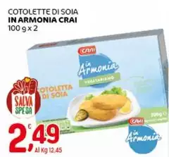Crai - Cotolette Di Soia In Armonia Crai - Cotolette Di Soia In Armonia
