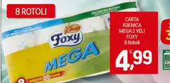 Foxy - Carta Igienica Mega 2 Veli Foxy - Carta Igienica Mega 2 Veli