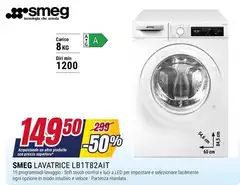 Smeg - Lavatrice LB1T82AIT Smeg - Lavatrice LB1T82AIT