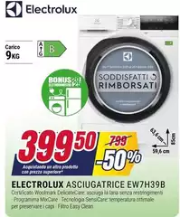 Electrolux - Asciugatrice EW7H39B Electrolux - Asciugatrice EW7H39B