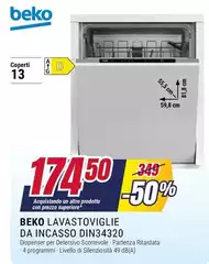 Beko - DIN34320 A Scomparsa Totale 13 Coperti E
