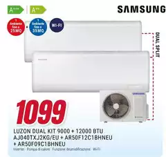 Samsung - Luzon Dual Kit 9000 + 12000 Btu AJ040TXJ2KG/EU + AR50F12C1BHNEU + AR50F09C1BHNEU Samsung - Luzon Dual Kit 9000 + 12000 Btu AJ040TXJ2KG/EU + AR50F12C1BHNEU + AR50F09C1BHNEU