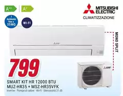 Mitsubishi Electric - Smart Kit HR 12000 Btu MUZ-HR35 + MSZ-HR35VFK Mitsubishi Electric - Smart Kit HR 12000 Btu MUZ-HR35 + MSZ-HR35VFK