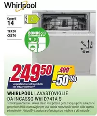 Whirlpool - Lavastoviglie Da Incasso W6I D741A S