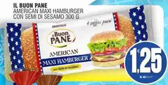 Il buon pane - American Maxi Hamburger Con Semi Di Sesamo Il buon pane - American Maxi Hamburger Con Semi Di Sesamo
