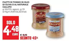 Callipo - Filetti Di Tonno In Olio Di Oliva O Al Naturale Callipo - Filetti Di Tonno In Olio Di Oliva O Al Naturale