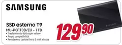 Samsung - SSD Esterno T9 MU-PG1T0B/EU-1 TB