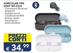 Sony - Auricolari Tws Wf-c510 Sony - Auricolari Tws Wf-c510
