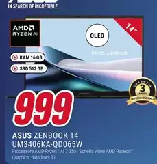 Asus - Zenbook 14 UM3406KA-QD065W Asus - Zenbook 14 UM3406KA-QD065W