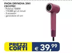 Cecotec - Phon Drynova 3in 1 Cecotec - Phon Drynova 3in 1