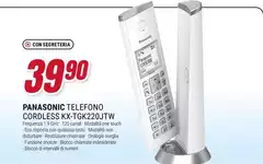 Panasonic - Telefono Cordless KX-TGK220JTW Panasonic - Telefono Cordless KX-TGK220JTW