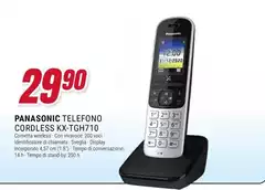 Panasonic - KX-TGH710 Telefono DECT Nero Identificatore Di Chiamata Panasonic - KX-TGH710 Telefono DECT Nero Identificatore Di Chiamata