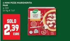 Pam - 4 Mini Pizze Margherita Pam - 4 Mini Pizze Margherita