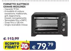 Miele - Fornetto Elettrico Ox44448 Moulinex Miele - Fornetto Elettrico Ox44448 Moulinex