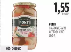 Ponti - Giardiniera In Aceto Di Vino Ponti - Giardiniera In Aceto Di Vino