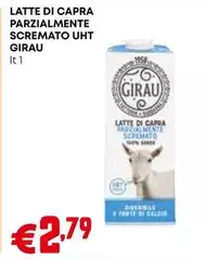 Girau - Latte Di Capra Parzialmente Scremato UHT Girau - Latte Di Capra Parzialmente Scremato UHT
