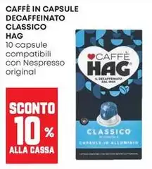 Hag - Caffè In Capsule Decaffeinato Classico Hag - Caffè In Capsule Decaffeinato Classico