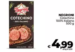 Negroni - Cotechino 100% Italiano Negroni - Cotechino 100% Italiano