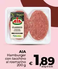 Aia - Hamburger Con Tacchino Al Rosmarino Aia - Hamburger Con Tacchino Al Rosmarino