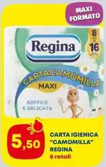 Regina - Carta Igienica "camomilla" Regina - Carta Igienica "camomilla"