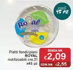 Royal - Piatti Fondi/piani Riutilizzabili