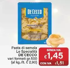 De Cecco - Pasta Di Semola Le Specialità