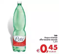 Lete - Acqua Minerale Effervescente Naturale Lete - Acqua Minerale Effervescente Naturale