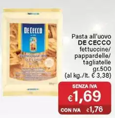 De Cecco - Pasta All'uovo Fettuccine