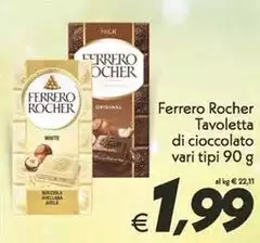 Ferrero - Rocher Tavoletta Di Cioccolato Ferrero - Rocher Tavoletta Di Cioccolato