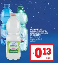 San Benedetto - Acqua Minerale Naturale/Frizzante/ Leggermente Frizzante San Benedetto - Acqua Minerale Naturale/Frizzante/ Leggermente Frizzante