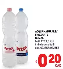 Guizza - Acqua Naturale/Frizzante Guizza - Acqua Naturale/Frizzante