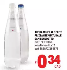San Benedetto - Acqua Minerale Elite Frizzante/Naturale San Benedetto - Acqua Minerale Elite Frizzante/Naturale