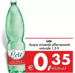 Lete - Acqua Minerale Effervescente Naturale Lete - Acqua Minerale Effervescente Naturale