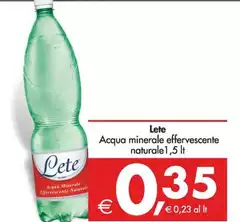 Lete - Acqua Minerale Effervescente Naturale Lete - Acqua Minerale Effervescente Naturale