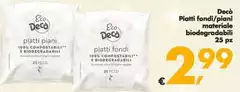 Decò - Piatti Fondi/Pianl Materiale Biodegradabili Decò - Piatti Fondi/Pianl Materiale Biodegradabili