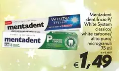 Mentadent -  Dentifricio P/ White System Classico