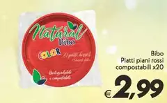 Natural - Piatti Piani Rossi Compostabili Natural - Piatti Piani Rossi Compostabili