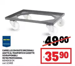 Carrello Con Ruote Direzionali Adatto Al Trasporto Di Cassette Sovrapponibili Carrello Con Ruote Direzionali Adatto Al Trasporto Di Cassette Sovrapponibili