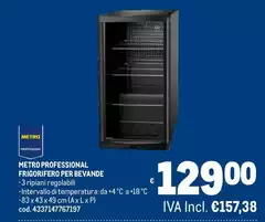 Intervallo - Metro Professional Frigorifero Per Bevande