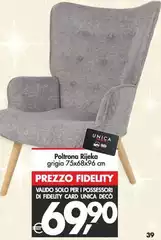 Poltrona Rijeka Grigia Poltrona Rijeka Grigia