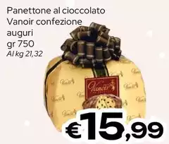 Vanoir - Panettone Al Cioccolato Confezione Auguri Vanoir - Panettone Al Cioccolato Confezione Auguri