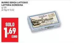 Latteria Soresina - Burro Senza Lattosio