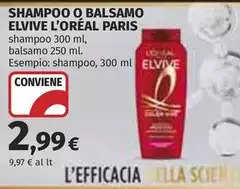 L'Oreal - Shampoo O Balsamo Elvive L'Oreal - Shampoo O Balsamo Elvive
