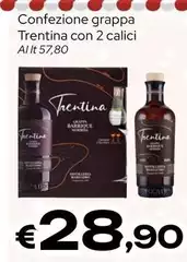 Trentina - Confezione Grappa Con 2 Calici Trentina - Confezione Grappa Con 2 Calici