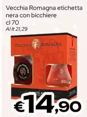 Vecchia Romagna - Etichetta Nera Con Bicchiere Vecchia Romagna - Etichetta Nera Con Bicchiere